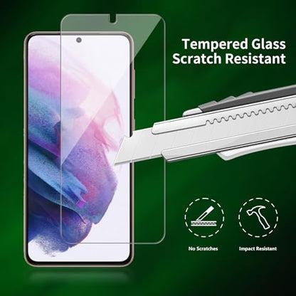 2 Pack for Samsung Galaxy S21 5G / SM-g991u Screen Protector, Tempered-Glass, Micro-curved Edges, Case Friendly, Bubble Free, HD Clear, Easy Installation - size: Galaxy S21 5G