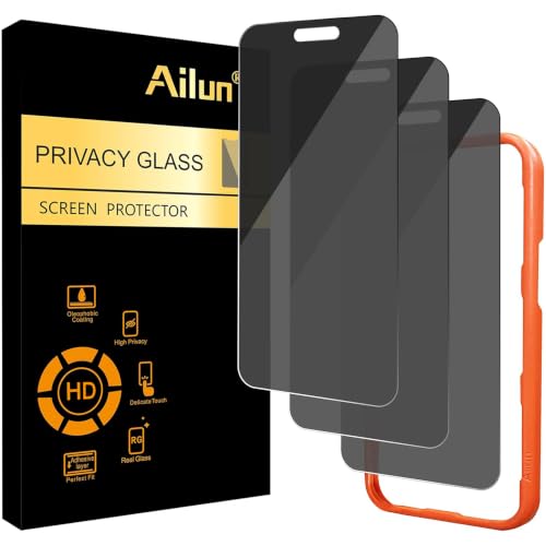 Ailun 3Pack 4 Way 360 Degree Privacy Screen Protector for iPhone 16 Pro Max - size: 16 Pro Max(360 Privacy) 6.9 inches