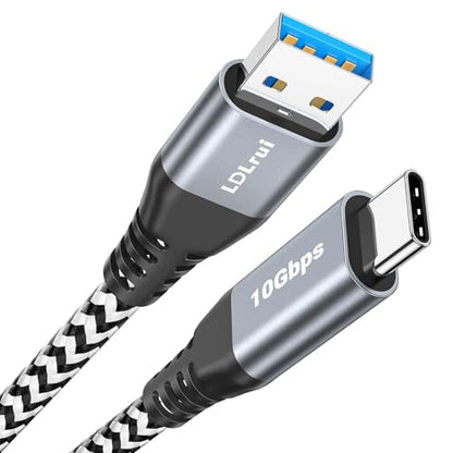 LDLrui USB A to USB C 3.1 Gen 2 Data Cable, 6ft, 1-Pack, Black-White - color: Black-and-White, size: 6FT