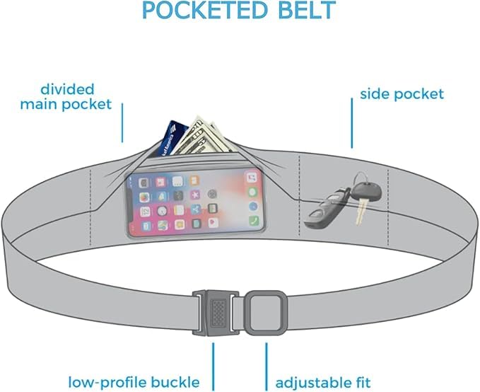 BANDI Running Belt for Women & Men – USA Made No-Bounce Adjustable Waist Pack & Secure Fanny Pack – Fits All Phones, Gels & Essentials – Zipper-Free, Medical Device Friendly - color: Kiku