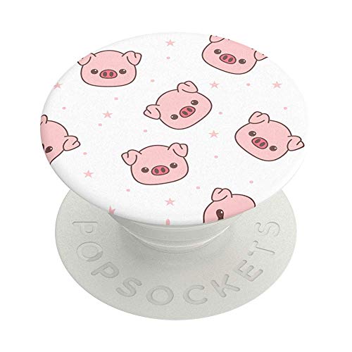 PopSockets Adhesive Phone Grip, Holder, Phone Stand, White - Oinklettes - color: Oinklettes, style: Adhesive