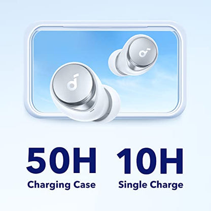 Soundcore by Anker Space A40 Adaptive Active Noise Cancelling Earbuds - color: White