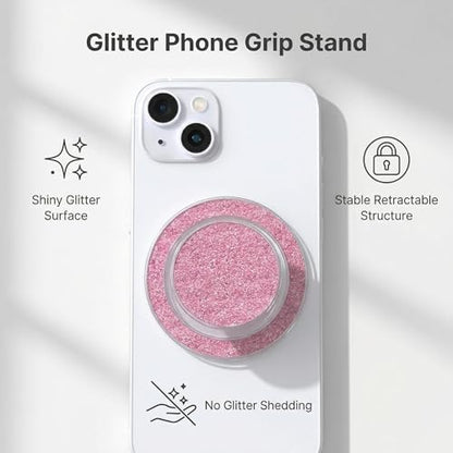 Magnetic Phone Grip for MagSafe, Bling Pink - color: Pink