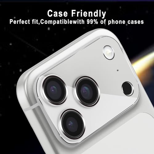 [3 Pack] Compatible with 6.9 inch iPhone 17 Pro Max Camera Lens Protector Tempered Glass,Does Not Affect Night Shots, HD Clear,[Case Friendly][Scratch-Resistant]
