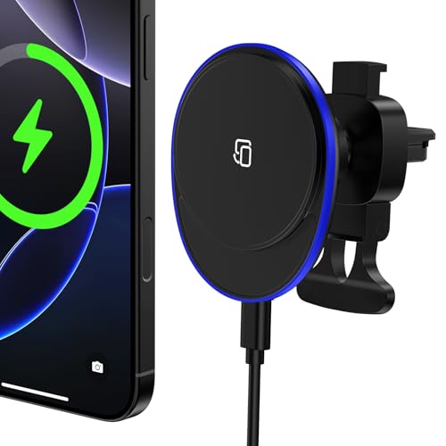 15W Magnetic Wireless Car Charger, MagSafe Car Mount Charger Fast Air Vent