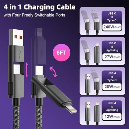 USB A/C Charging Cable,USB C Multi Charging Cable