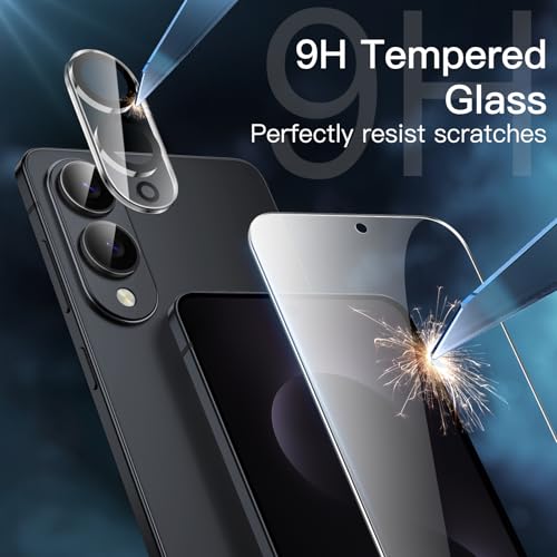 JETech 5 in 1 Matte Case for Samsung Galaxy S25 Edge, Black - color: Black, size: S25 Edge