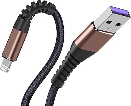 [ Apple Certified 2pack ] iPhone Charger,Lightning Cable, Fast Charging Cables for Apple iPhone 12/11/11Pro/11Max/ X/XS/XR/XS Max/8/7/6/5S/SE/iPad Mini Air (1ft, Brown) - color: Brown, size: 1foot