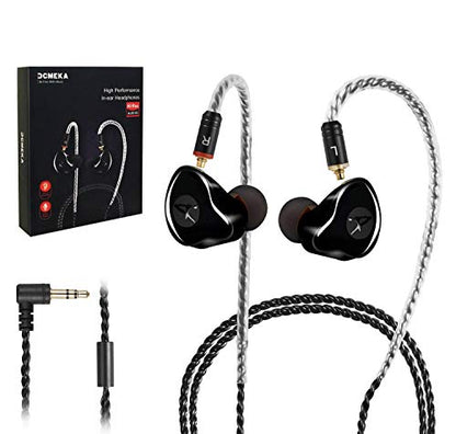 Dual Dynamic Driver IEM Earphones, HiFi Stereo In Ear Monitor Headphones - color: Black, size: No Mic