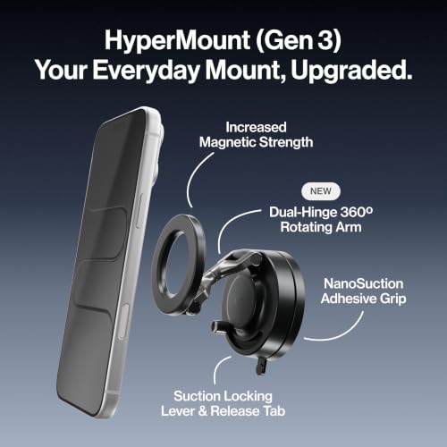 Statik HyperMount (Gen 3) Magnetic Phone Holder, for iPhone and Android - color: Gen 3, size: 5 Pack