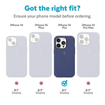 Speck Clear iPhone 14 Pro Case - Drop Protection, Scratch Resistant Dual Layer Slim Phone Case for 6.1" iPhone 14 Pro - Anti-Yellowing & Anti-Fade Case - Ombre Amethyst Purple Fade/Clear GemShell - color: Amethyst Purple Fade/Clear