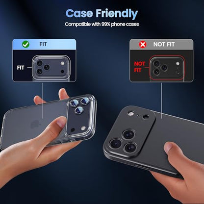 CACOE Camera Lens Protector for iPhone 14/15/16/17 Pro/Pro Max Cover - color: Dark Blue