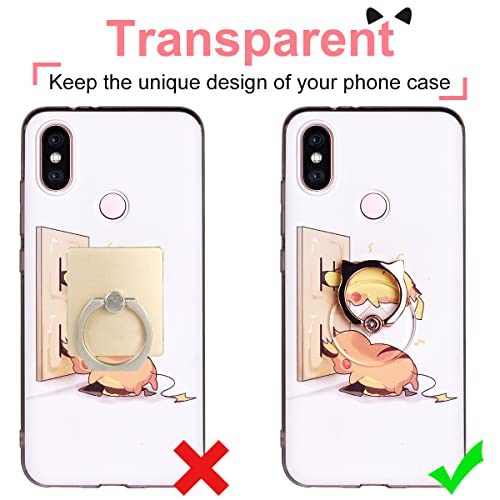Cat Phone Ring Holder - EI Sonador Clear Cell Phone Ring Holder Transparent Stand Finger Grip (2 Gold Cat) - color: 2 Gold Cat