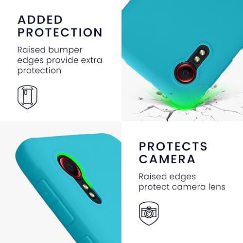 kwmobile Case Compatible with Samsung Galaxy Xcover 5 Case - Soft Slim Protective TPU Silicone Cover - Cool Glacier - color: Cool Glacier
