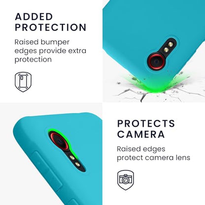 kwmobile Case Compatible with Samsung Galaxy Xcover 5 Case - Soft Slim Protective TPU Silicone Cover - Cool Glacier - color: Cool Glacier