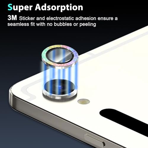 Zeking 2 Set for Samsung Galaxy Tab S10 FE Camera Lens Protector - color: GlitterColor