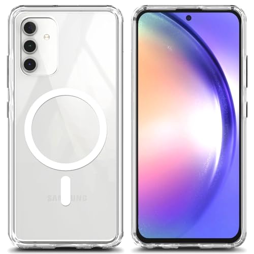 YZB for Galaxy A15 5G Phone Case, MagSafe Compatible, Crystal Clear | Compatible with Samsung Galaxy A15 5G, Magnetic Design, Yellowing Resistant, Scratch-Resistant Back - color: Crystal Clear, size: Galaxy A15 5G