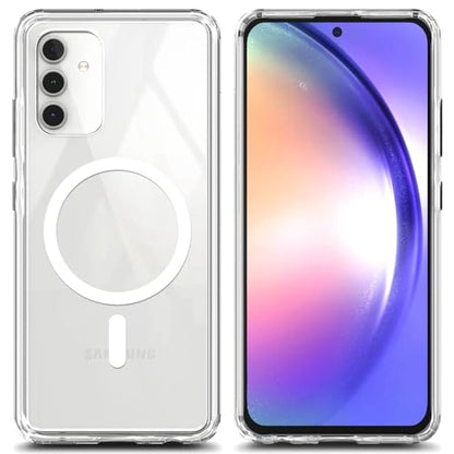 YZB for Galaxy A14 5G Phone Case, MagSafe Compatible, Crystal Clear | Compatible with Samsung Galaxy A14 5G, Magnetic Design, Yellowing Resistant, Scratch-Resistant Back - color: Crystal Clear, size: Galaxy A14 5G