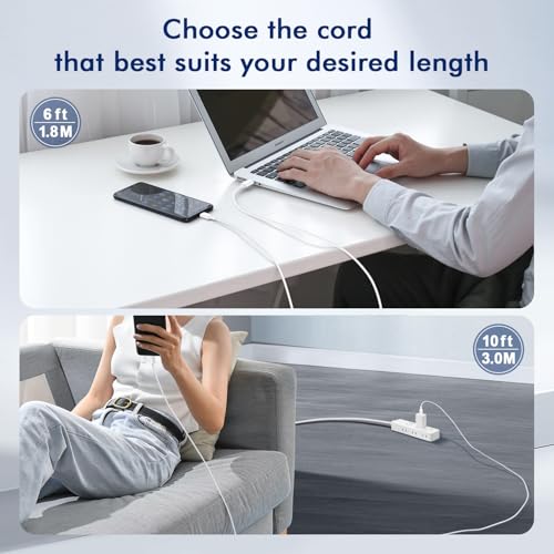 APFEN 2Pack 10FT USB-C to USB-C 60W Fast Charging Cable,White - size: 2Pack-10FT