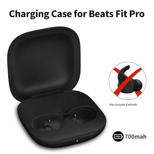 Charging Case Compatible for Beats Fit Pro, Portable Charger Case Replacement with Pairing Sync Button, 700mAh Built-in Battery (Headphones Not Included)