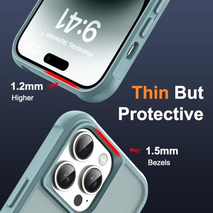SKYLMW Compatible with iPhone 14 Pro Case with Stand,Blue | iPhone 14 Pro Phone Case 6.1",Magnetic Ring Stand,Compatible with MagSafe,Military-Grade Protection,Great Grip Feeling - color: Blue, size: Iphone 14 Pro