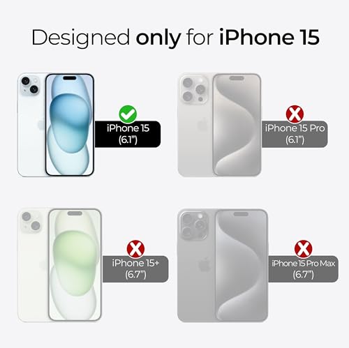 ArmorSuit Hybrid for iPhone 15 Case, Shock Proof [Military-Grade Drop Protection] Phone Case for iPhone 15 - Clear - size: iPhone 15 6.1 IN