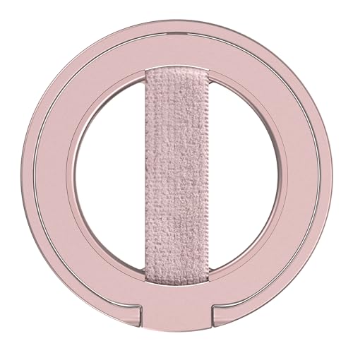 EWA MagOne Ultra for Magsafe Phone Grip Kickstand [Replaceable Elastic Finger Loop], Mag Safe Ring Holder Stand, Two-Sided Magnetic Phone Accessories for iPhone 17,16,15,14,13,12 Pro/Max/Plus-RoseGold - color: Rosegold