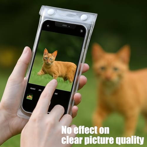 1pcs Universal Transparent Mobile Phone Waterproof Bag Touch Screen Outdoor Riding Rainproof Mobile Phone Protection Case - color: Transparent-A