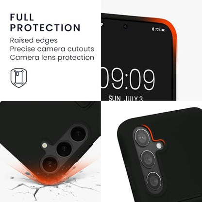 kwmobile Case for Samsung Galaxy S24 Plus Case - Soft TPU Cover with Silicone Coating - with Hand Strap and Stand Function - Shockproof - Black - color: black, size: Galaxy S24 Plus