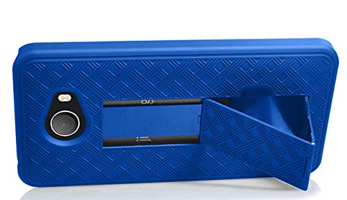 Nakedcellphone Kickstand Cover for Jitterbug Smart 2 Phone Case - Blue | Slim Hard Shell with Stand, Satisfying Texture, For Lively Smart2 (Year 2018, Model 5049SJBS2) - color: Blue