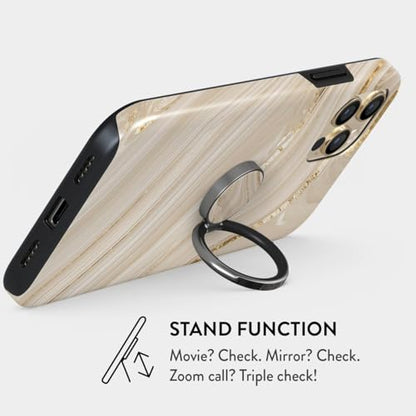 BURGA Cell Phone Ring, Holder Grip and Stand - Finger Phone Grip for Back of Smartphone Case, Kickstand 360 Rotation, Universal Ring for iPhone Samsung Galaxy Huawei Google Pixel, Stylish Accessories - color: Full Glam, style: Gunmetal