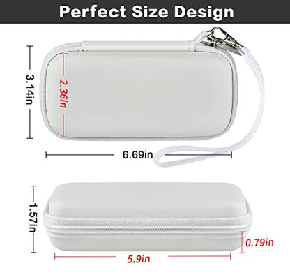 Case for Anker Magnetic Battery 10,000mAh Foldable Wireless Portable Charger, 633/622/621/321 5,000mAh Power Bank (MagGo) Holder, Storage for Baseus Power Delivery -Case Only (White, Medium) | 5000mAh/10000mAh Magnetic Battery Wireless Power Delivery, Har