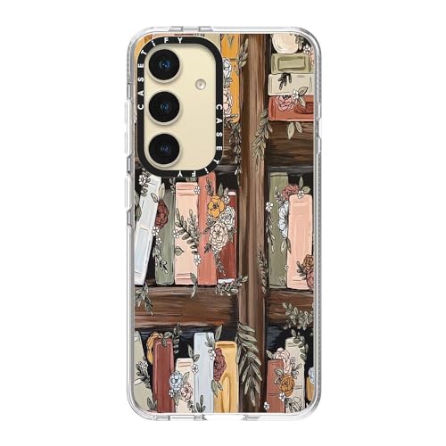 CASETiFY for Galaxy S24 Case - Impact Clear | Not Yellowing | 6.6 ft. Drop Protection | Bookshelf Garden by KT's Canvases | Clear - color: Bookshelf Garden by KT's Canvases, size: Galaxy S24
