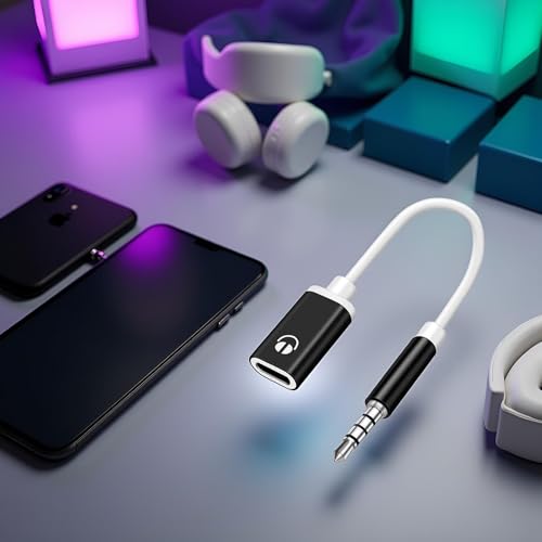 3.5mm USB to Aux Adapter 3.5mm Analog Cable Type-C Converter Earphone Compatible with MP3 Players Aux Adapter,CD Players, Laptops, Tablets, Smartphone,Headphone Adapters (Black)