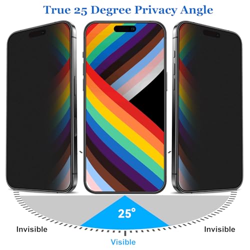 Mothca Matte Privacy Screen Protector for iPhone 16 Plus/iPhone 15 Plus 6.7 inch with Easy Installation Tool, Anti Spy Anti Glare Full Coverage Tempered Glass Film, Anti-Fingerprint, Smooth as Silk - size: iPhone 16 Plus/15 Plus-6.7 Inch