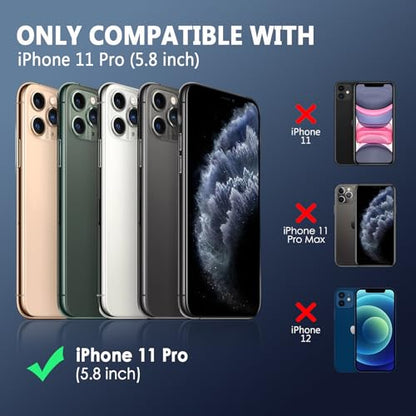 FanTEK Phone Case Compatible with iPhone 11 Pro Case, Anti-Scratch & Fingerprint Phone Case Protective Cover, Matte Black - size: iPhone 11 Pro