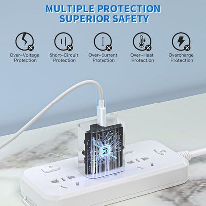 [Apple Certified] Magnetic Wireless Charger, 10FT Long 25W iPhone Magsafe Charger Fast Phone Charging Pad Wireless Magnetic Braid Cable Charge for iPhone 17/17 Pro/17 Pro Max/Air/16 ProMax/15/14/13/12