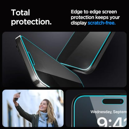 Spigen GlasTR EZ FIT Privacy Screen Protector for iPhone 15 Pro Max - size: iPhone 15 Pro Max