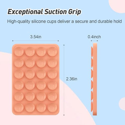 Magnetic Suction Phone Mount for MagSafe Case,Silicone Sticky (Orange) - color: Orange