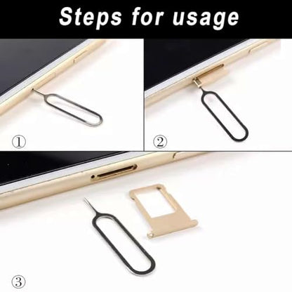 4 Pcs SIM Card Removal Opening Tool Tray Eject Pins Needle Opener Ejector Compatible with All iPhone Apple iPad HTC Samsung Galaxy Cell Phone Smartphone Watchchain Link Remover (Style A) - size: A