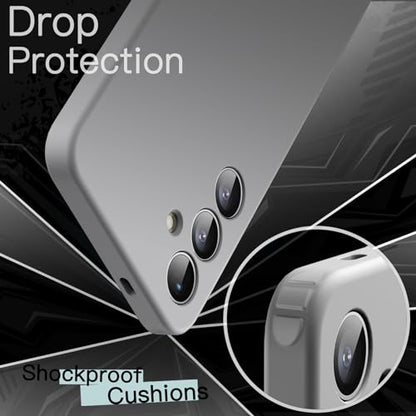 JETech Slim Case for Samsung Galaxy S24 Plus, Silver | Camera Lens Protection, Soft TPU Design, Matte Finish, Shockproof Protection - color: Silver, size: S24 Plus