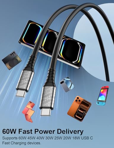 USB C Cable 20FT 60W Fast Charger Cable for Samsung S26 Ultra S25 S23 A16