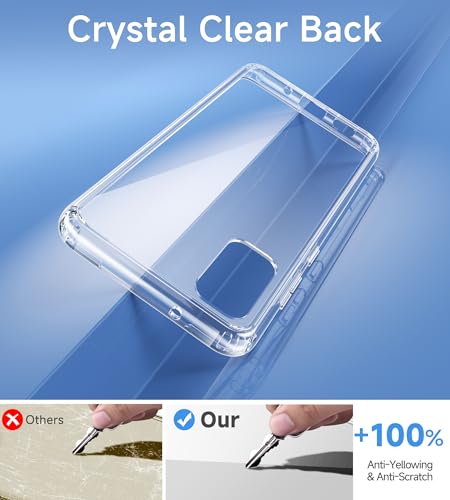 USLAI Case for Samsung Galaxy S20, Anti-Yellowing, Crystal Clear Back, Shockproof & Military‑Grade Drop Protection - Transparent - color: Clear, size: Galaxy S20