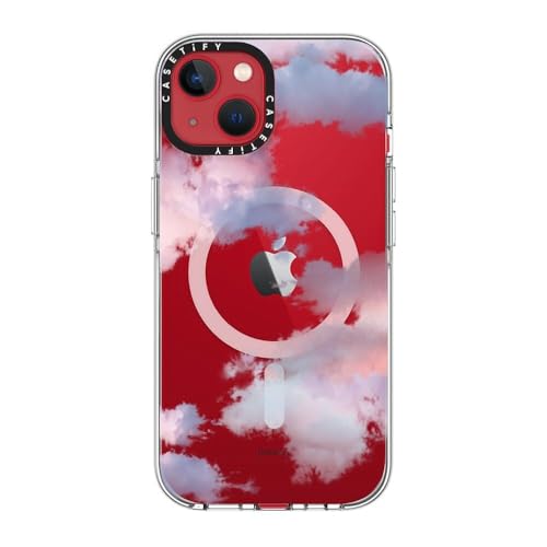 CASETiFY for iPhone 13 Case - Impact Clear Compatible with MagSafe | Not Yellowing | 6.6 ft. 3x Military Grade Drop Protection | Clouds | Clear - color: Clouds, size: Iphone 13 (6.1")