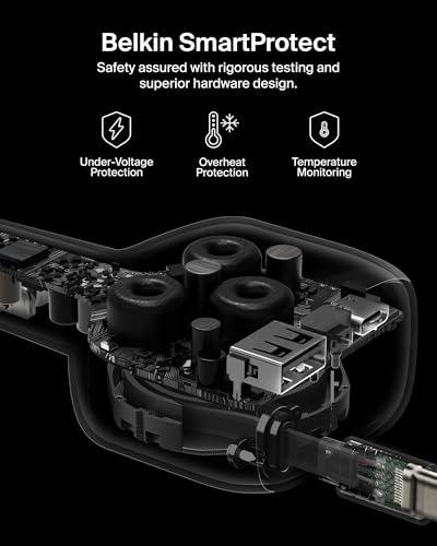 Belkin 75W USB C Car Charger, with 2.5ft. Retractable Cable