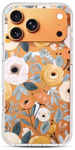 Ranz Clear Case Compatible with MagSafe for iPhone 17 Pro Max – Transparent Flower Blossom Case for Women Girls, Anti-Yellowing Slim Shockproof Protective Cover - Flower Blossom - color: Flower Blossom, size: iPhone 17 Pro Max