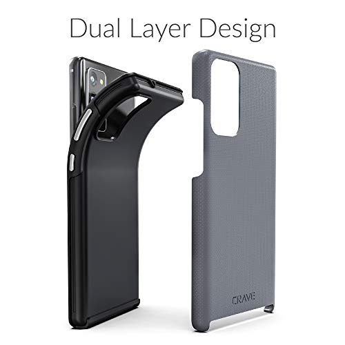 Crave Galaxy Note 20 Case, Shockproof Protection Dual Layer Case for Samsung Galaxy Note 20 (6.7 inch) - Slate - color: Slate