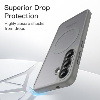 JETech Magnetic Case for Samsung Galaxy S25, Silver Shadow - color: Silver Shadow, size: Galaxy S25