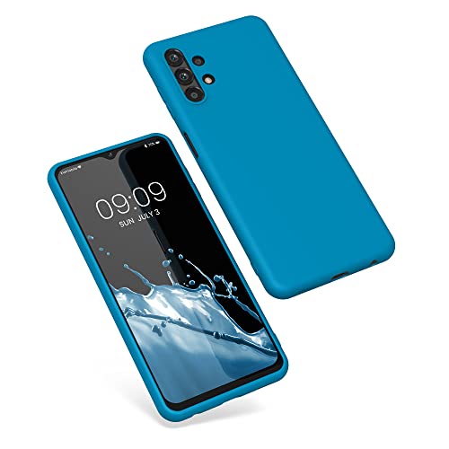 kwmobile Case Compatible with Samsung Galaxy A13 4G Case - Soft Slim Protective TPU Silicone Cover - Caribbean Blue - color: caribbean blue, size: Galaxy A13 4G