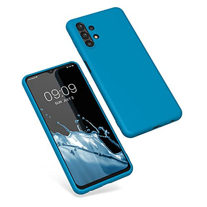 kwmobile Case Compatible with Samsung Galaxy A13 4G Case - Soft Slim Protective TPU Silicone Cover - Caribbean Blue - color: caribbean blue, size: Galaxy A13 4G
